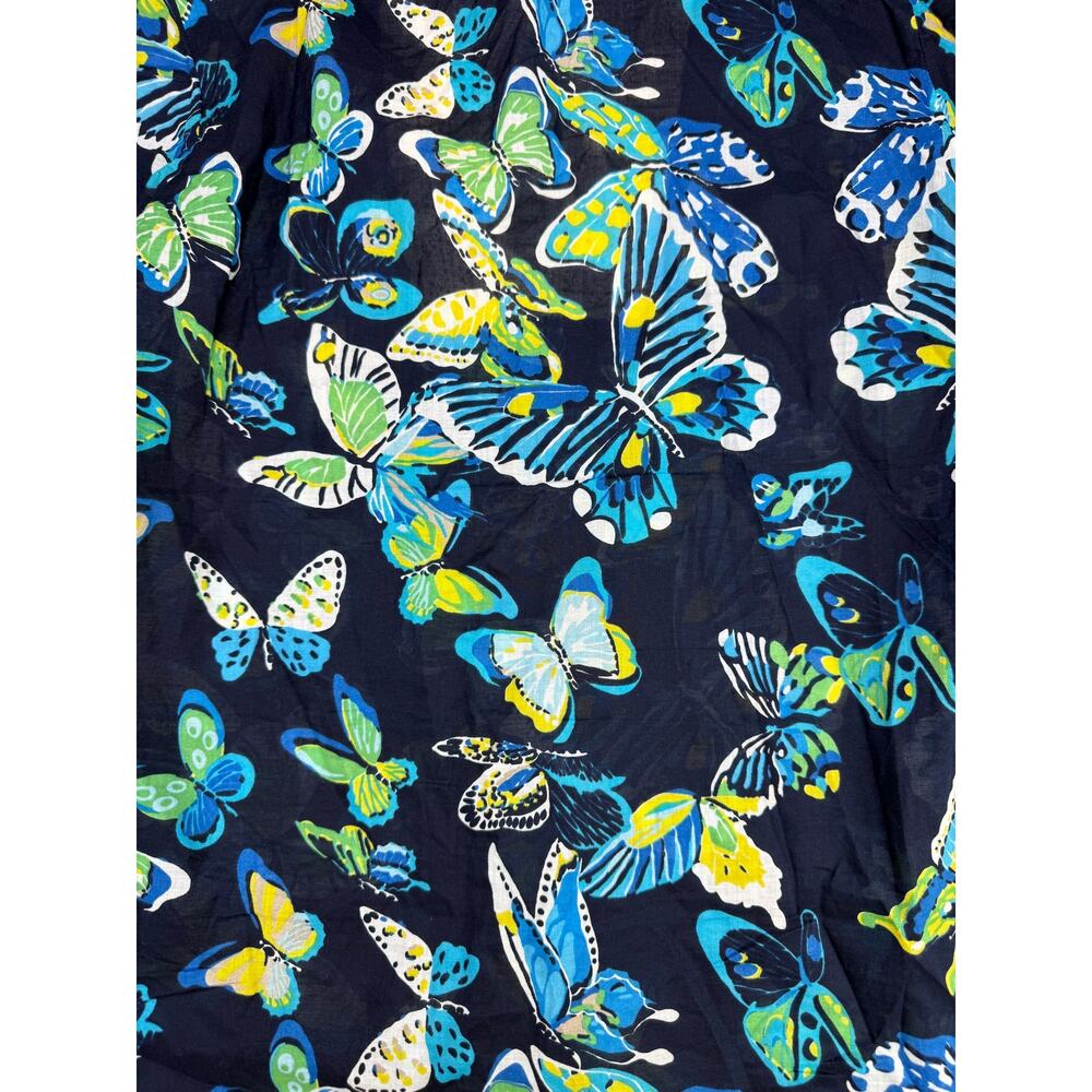 TORY BURCH Multicolor Butterfly Print Cotton Blouse Size Medium - Picture 6 of 6